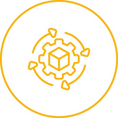 Bir dişli simgesinin vektör illüstrasyonu