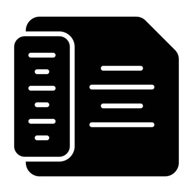 belge vektör çizgisi simgesi