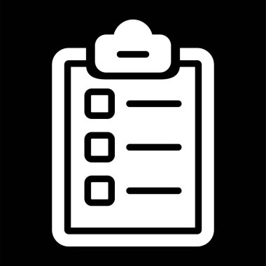 Kontrol listesi. Web simgesi basit tasarım