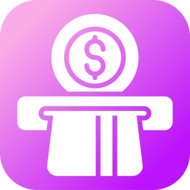 Dolar. Web simgesi basit illüstrasyon