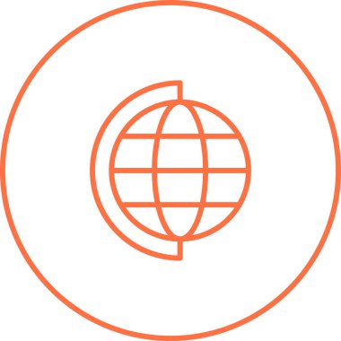 Küre. Web simgesi basit illüstrasyon