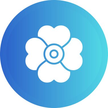 Çiçek. Web simgesi basit illüstrasyon