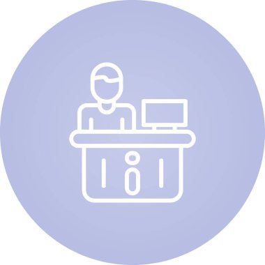 Bilgi Masası Web simgesi vektör çizimi