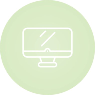 Masaüstü Bilgisayar Web simgesi vektör çizimi