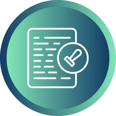 Belge İzinleri Web simgesi vektör illüstrasyonu 