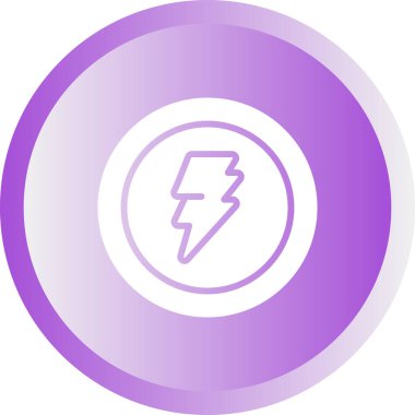 Yıldırım. Web simgesi basit illüstrasyon