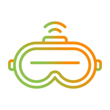 Artırılmış Gerçeklik Kulaklığı web simgesi, vektör illüstrasyonu