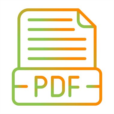 pdf dosya vektör simgesi modern basit vektör illüstrasyonu