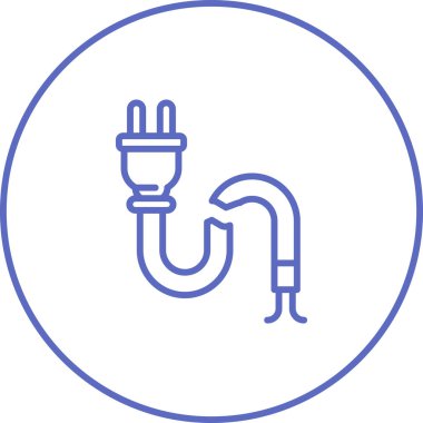 Kırık Kablo ağ simgesi vektör illüstrasyonu