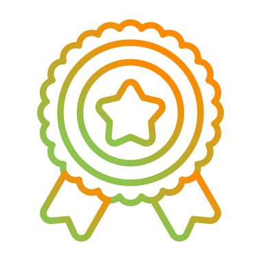 Madalya. Web simgesi basit illüstrasyon