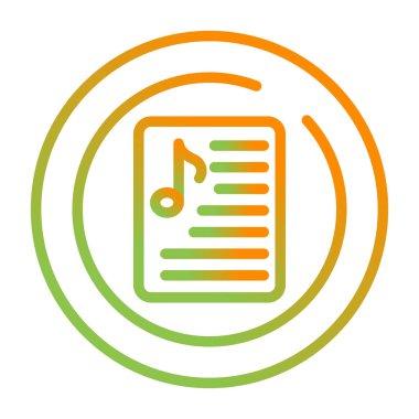 müzik notlar simgesini, vektör çizim