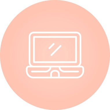 dizüstü bilgisayar simgesi, web basit illüstrasyon