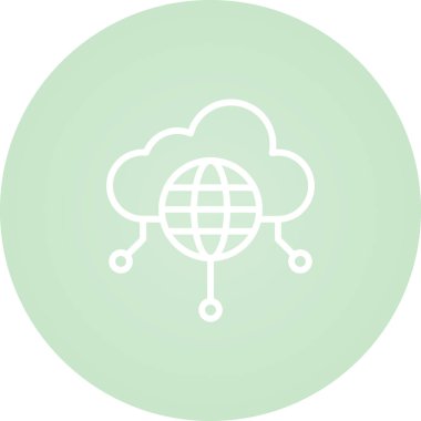 Bulut hesaplama simgesi. vektör illüstrasyonu