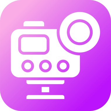 Kamera. Web simgesi basit illüstrasyon