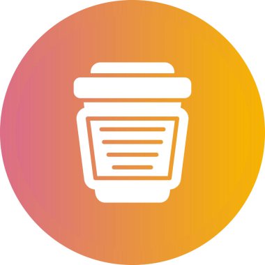 Kahve. Web simgesi basit illüstrasyon