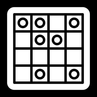 Moda biçimi izole edilmiş arka planda oyun tahtası simgesi