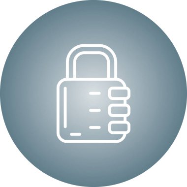 Asma kilit simgesi, basit vektör illüstrasyonu 