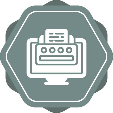 Yazıcı simgesi basit örnek