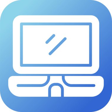 dizüstü bilgisayar simgesi, web basit illüstrasyon