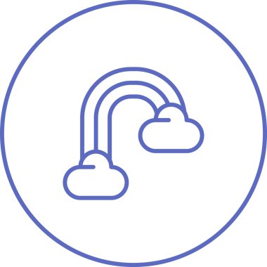 Bulut simgesi vektör illüstrasyonu