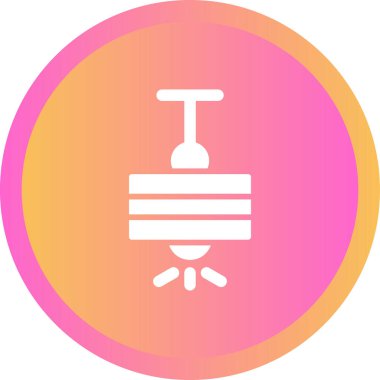 tavan lambası ince çizgi simgesi, vektör illüstrasyonu 