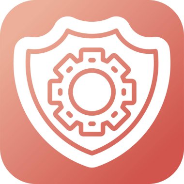 Web simgesi, vektör çizim kalkan 