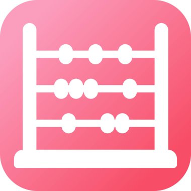 abacus ikon vektör illüstrasyonu