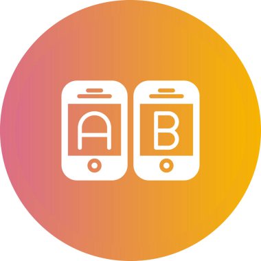 mobil vektör simgesi modern basit illüstrasyon