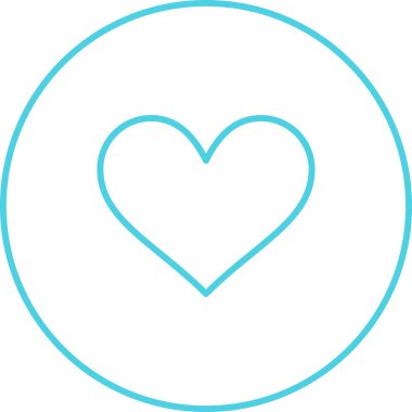 kalp şekli simgesi, vektör illüstrasyonu