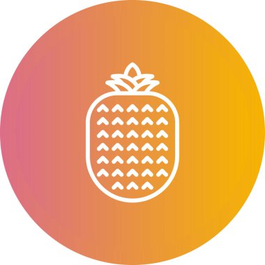 ananas simgesi web basit illüstrasyon