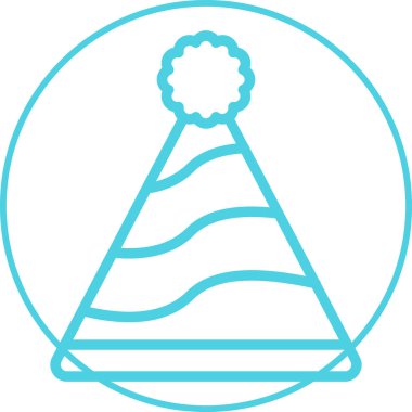 parti şapka web simgesi vektör illüstrasyonu