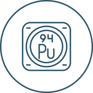 Plütonyum kimyasal element simgesi, basit satır biçimi