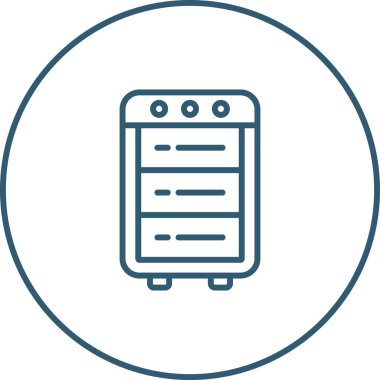 Sunucu Rack web simgesi vektör illüstrasyonu