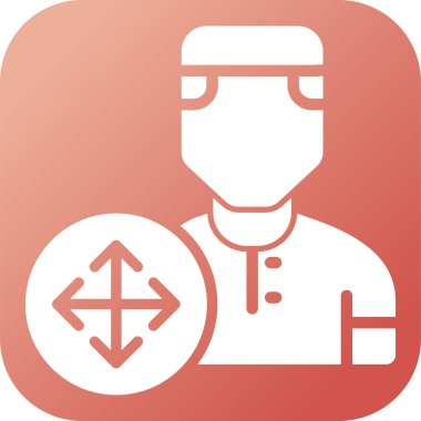 Bir doktor simgesinin vektör çizimi