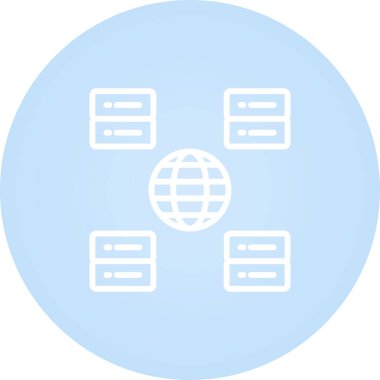 şebeke. Web simgesi basit illüstrasyon