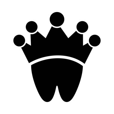 Taç vektör simgesi. biçim düz sembol, siyah renk, yuvarlak açılar, beyaz arkaplan