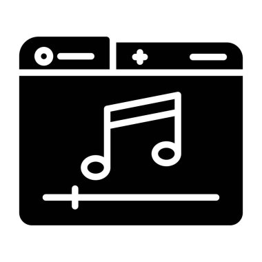 müzik vektörü düz simge