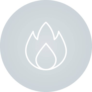 Eşsiz ateş vektör çizgisi çizimi