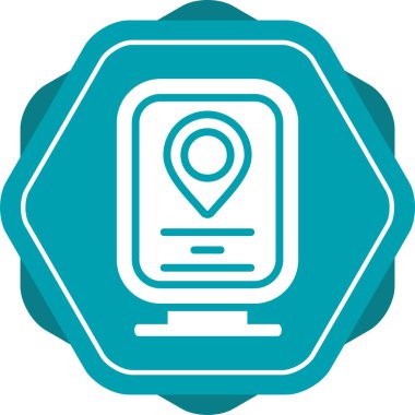 Yol işareti simgesinin vektör illüstrasyonu