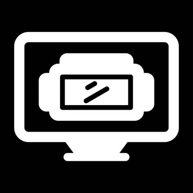 dizüstü bilgisayar simgesi, web basit illüstrasyon