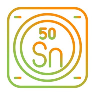 Metal kimyasal element ikon vektör çizimi