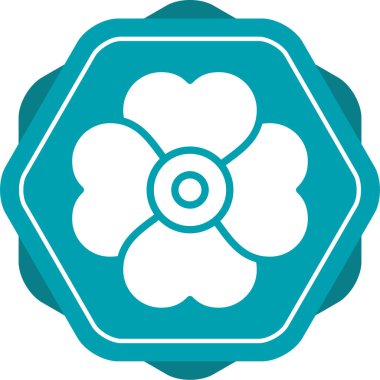 çiçek vektör simgesi. Basit resimleme