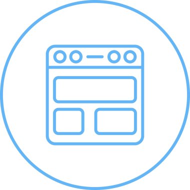 Web ve ticari kullanım için vektör fırın simgesi.