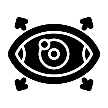 Göz bakım simgesi, vektör illüstrasyonu