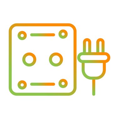 elektrik prizinden simge vektör çizim