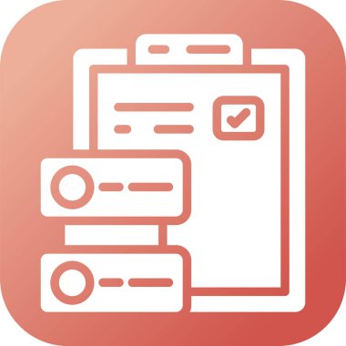 Kontrol listesi simgesinin vektör illüstrasyonu