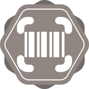 barkod tarayıcı web simgesi, vektör illüstrasyonu 