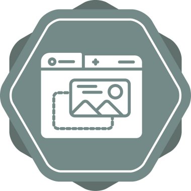 Tarayıcı. Web simgesi basit illüstrasyon