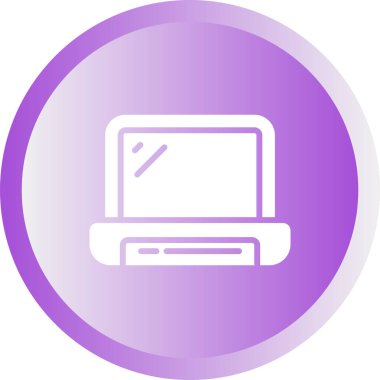 dizüstü bilgisayar simgesi, web basit illüstrasyon