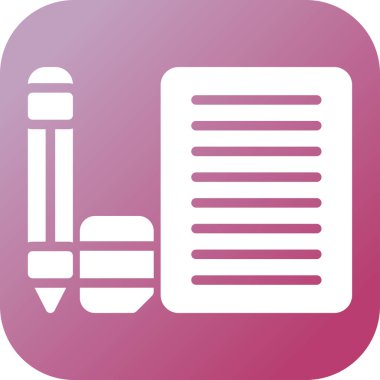 Kalem ve kağıt vektör simgesi